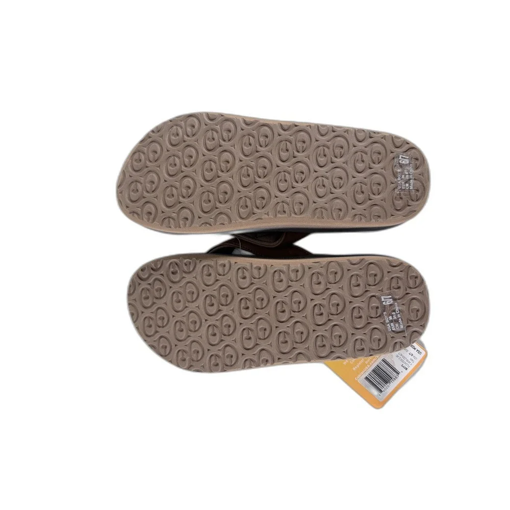 Cobian‎ Boys Draino Jr Flip Flops Brown Charcoal Grey Sandals Size 6/7 NEW